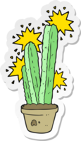 sticker of a cartoon cactus png