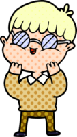 Cartoon-Junge mit Brille png