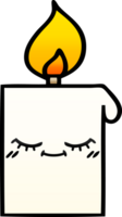 gradient shaded cartoon of a lit candle png