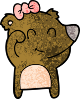 female bear cartoon png