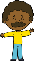 cartoon boy with mustache png