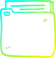 cold gradient line drawing of a cartoon file png