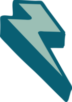 iconic tattoo style image of lighting bolt png