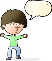 Cartoon verdächtiger Mann mit Sprechblase png
