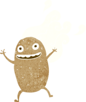 tecknad glad potatis png