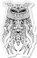 sticker of a owl tattoo png