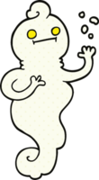 comico libro stile cartone animato spaventoso fantasma png