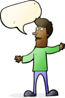 cartoon surprised man with speech bubble png