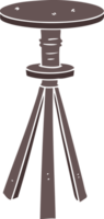 flat color style cartoon stool png