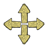 señales de dirección de madera de dibujos animados png