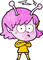 garota alienígena de desenho animado png