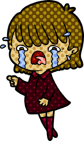 cartoon girl crying png