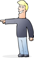 cartoon pointing man png