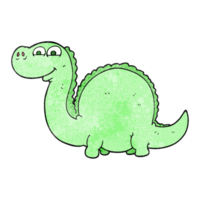 hand textured cartoon dinosaur png