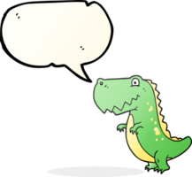 mano disegnato discorso bolla cartone animato dinosauro png