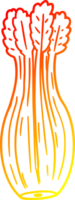 warm gradient line drawing of a cartoon vegetable png