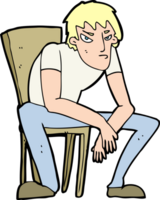 cartoon dejected man png