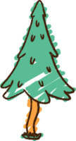 dibujo de tiza de árbol png