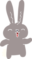 cartoon doodle happy rabbit png