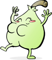 a nice pear cartoon png