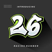 Premium Decal Racing Number Template vector