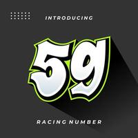 Premium Decal Racing Number Template vector