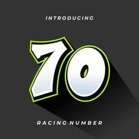 Premium Decal Racing Number Template vector