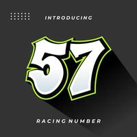 Premium Decal Racing Number Template vector