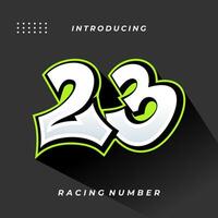 Premium Decal Racing Number Template vector