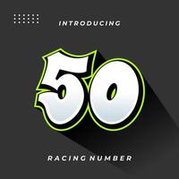 Premium Decal Racing Number Template vector