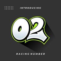 Premium Racing Number Template vector