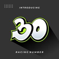 Premium Decal Racing Number Template vector