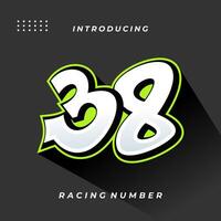 Premium Decal Racing Number Template vector