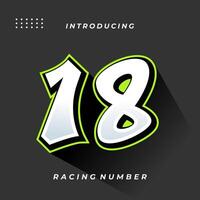 Premium Decal Racing Number Template vector