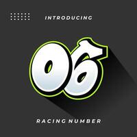 Premium Racing Number Template vector