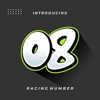 Premium Racing Number Template vector