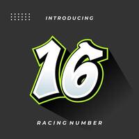 Premium Decal Racing Number Template vector