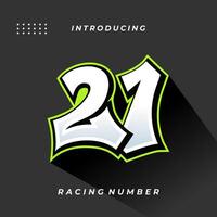 Premium Decal Racing Number Template vector