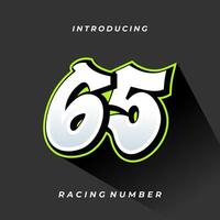 Premium Decal Racing Number Template vector