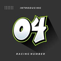 Premium Racing Number Template vector