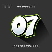 Premium Racing Number Template vector