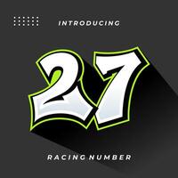 Premium Decal Racing Number Template vector