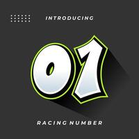 Premium Racing Number Template vector