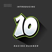 Premium Racing Number Template vector