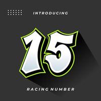 Premium Decal Racing Number Template vector