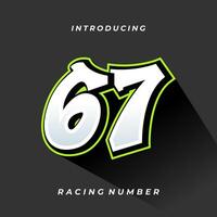 Premium Decal Racing Number Template vector