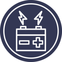 batteri cirkulär ikon symbol png