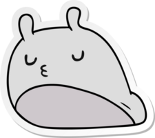 sticker tekenfilm illustratie kawaii dik schattig naaktslak png