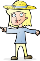 cartoon woman wearing hat png