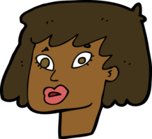 cartoon pretty female face png